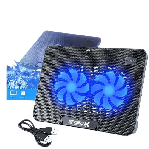 SPEED-X N99 2 FAN COOLING PAD WIHT TWO USB AND LIGHT